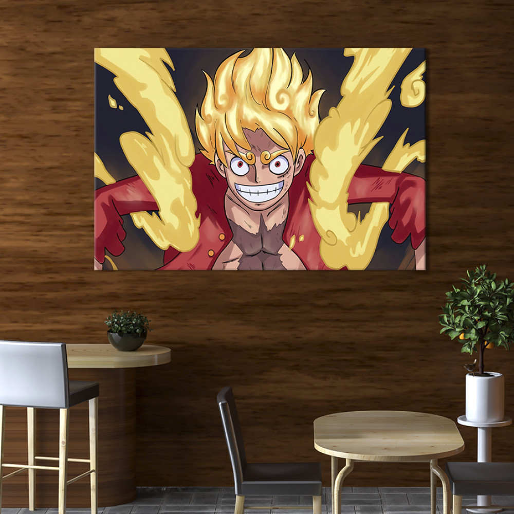 Картина на полотні Luffy Gear 5 Sun God 51x34 см (725-1)