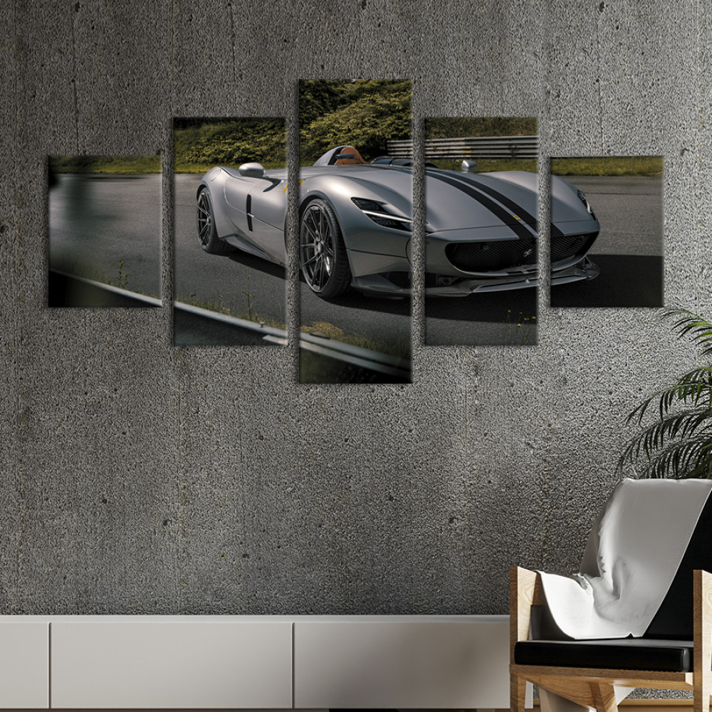Картина Шикарна сіра Ferrari Monza SP 112x54 см (1266-52)
