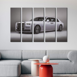 Картина Фантастичний білий Rolls-Royce 87x50 см (1394-51)