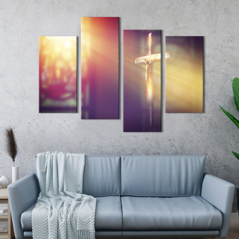 Картина Розп'яття Ісуса Христа в храмі 129x90 см (470-42)