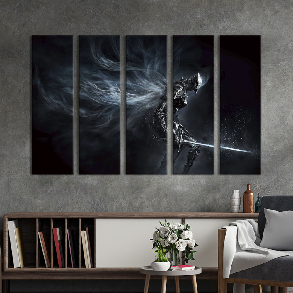 Картина Похмурий персонаж гри Dark Souls 87x50 см (1415-51)
