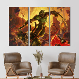 Картина Солдат Рока, Doom 78x48 см (1472-31)