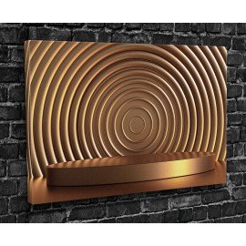 Картина Золоті кола абстракція 51x34 см (592)