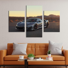 Картина Сірий суперкар Acura NSX Type S 66x40 см (1278-32)