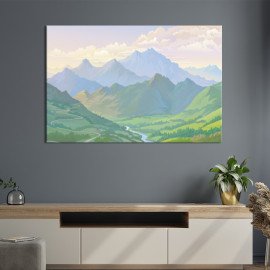 Картина на полотні Мальовничі гори 51x34 см (626-1)
