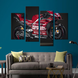 Картина Потужний мотоцикл Ducati ucati Desmosedici GP19 89x56 см (1314-42)