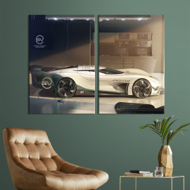 Картина Гоночний автомобіль Jaguar 71x51 см (1331-2)