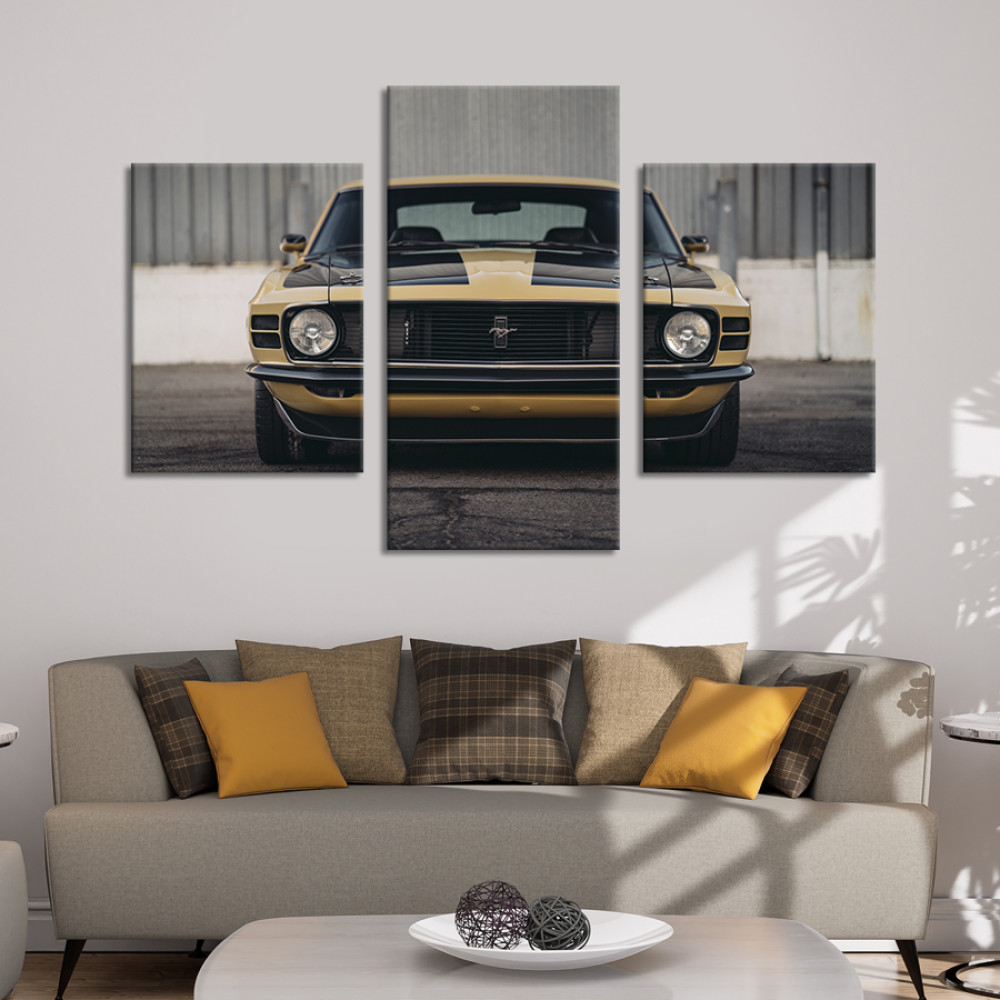 Картина Колекційний автомобіль Ford Mustang 1970 року 66x40 см (1254-32)