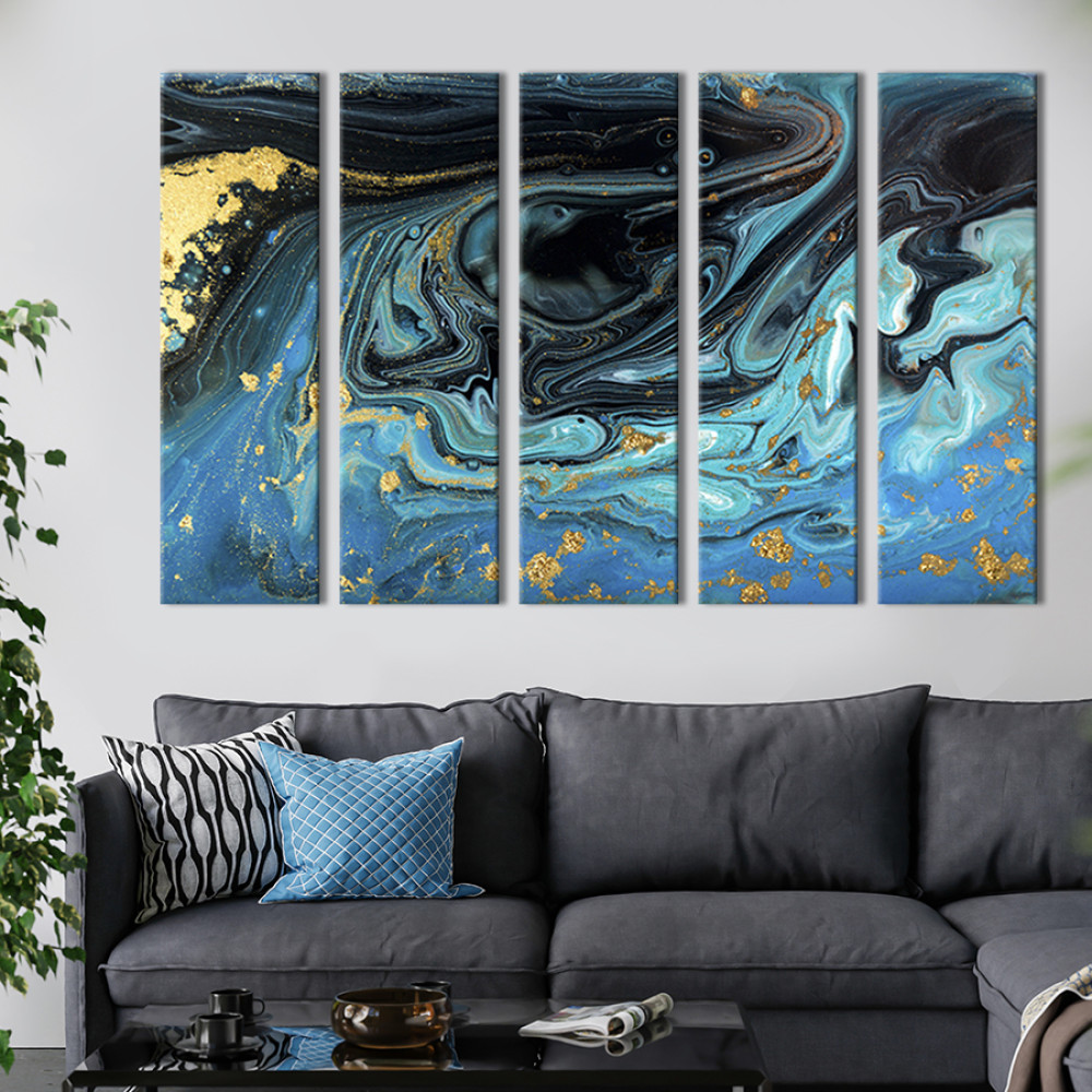 Картина Красивий темний мармур 87x50 см (51-51)