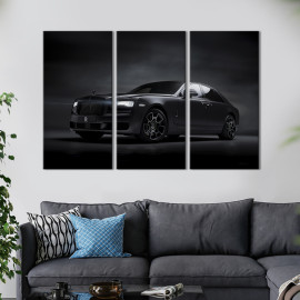 Картина Чорне авто Роллс-Ройс Привид 78x48 см (1393-31)