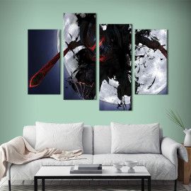 Картина Чорний ніндзя аніме 89x56 см (1423-42)