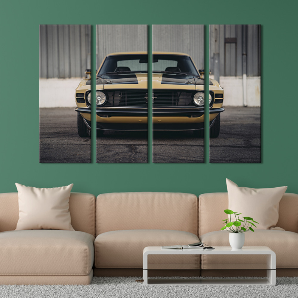 Картина Статусний автомобіль Ford Mustang 1970 89x53 см (1254-41)