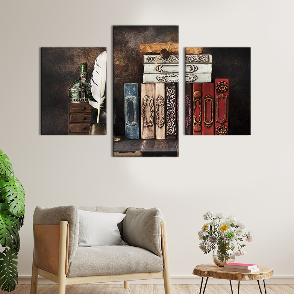 Картина Вінтажні книги 156x100 см (528-31)