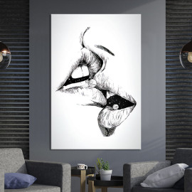 Картина в офіс Абстракція Космічний поцілунок 120x80 см (2art_184)