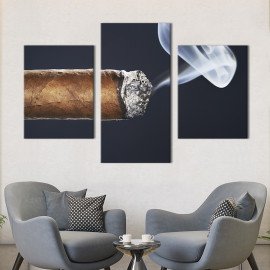 Картина на полотні Дим кубинської сигари 66x40 см (301-32)