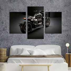 Картина Мотоцикл Triumph Rocket 3 на чорному тлі 66x40 см (1407-32)