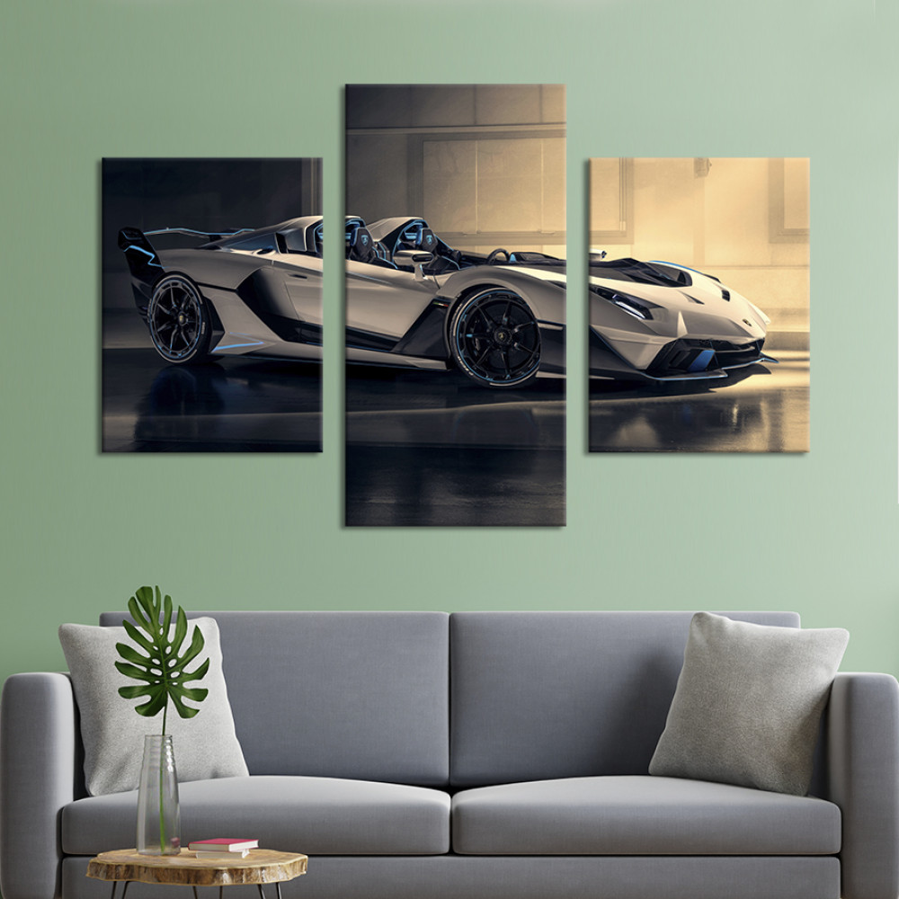 Картина Автомобіль майбутнього Lamborghini SC20 66x40 см (1269-32)