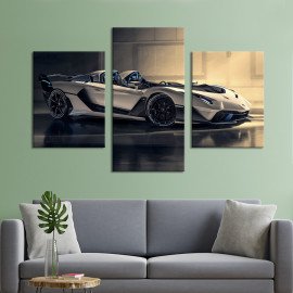 Картина Автомобіль майбутнього Lamborghini SC20 141x90 см (1269-32)