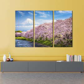 Картина Японська сакура та вулкан 78x48 см (616-31)