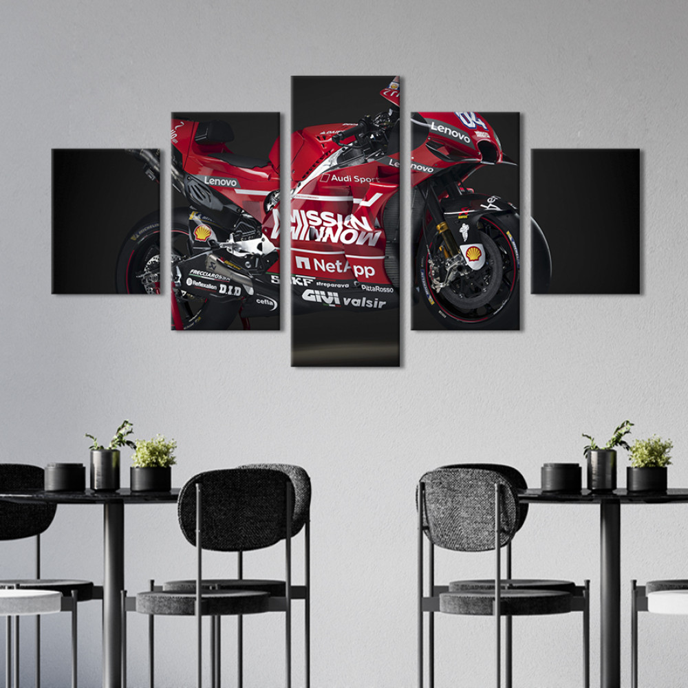 Картина Спортивний мотоцикл Ducati ucati Desmosedici GP19 112x54 см (1314-52)