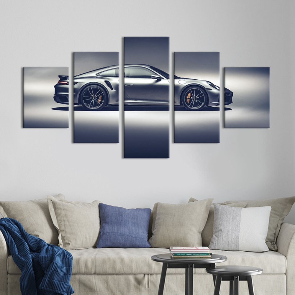Картина Авто Porsche 911 Turbo S вид збоку 112x54 см (1385-52)