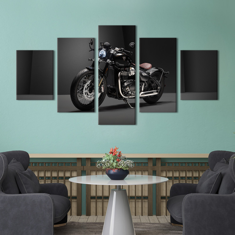 Картина Крутий мотоцикл Triumph Bobber Bonneville 112x54 см (1406-52)