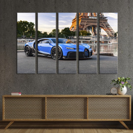 Картина Bugatti Chiron в столиці Франції 132x80 см (1298-51)