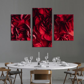 Картина триптих Пелюстки чудових троянд 66x40 см (930-32)