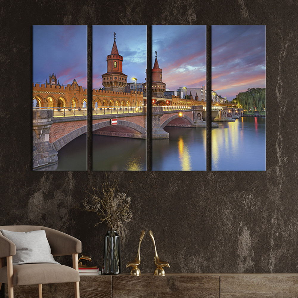 Картина Вид на німецький міст Обербаумбрюкк 89x53 см (344-41)