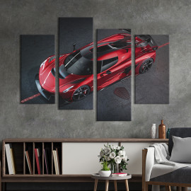 Картина Швидкий суперкар Koenigsegg Jesko Absolut 89x56 см (1241-42)