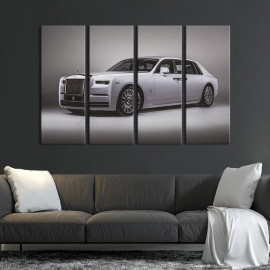 Картина Білий ретро-автомобіль Rolls-Royce 89x53 см (1394-41)