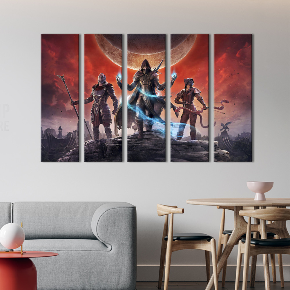 Картина Герої The Elder Scrolls 87x50 см (1519-51)