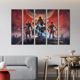 Картина Герої The Elder Scrolls 87x50 см (1519-51)