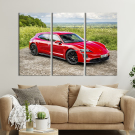 Картина Автомобіль Porsche Taycan 78x48 см (1386-31)