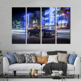 Картина Розкішний синій Бентлі 89x53 см (1290-41)