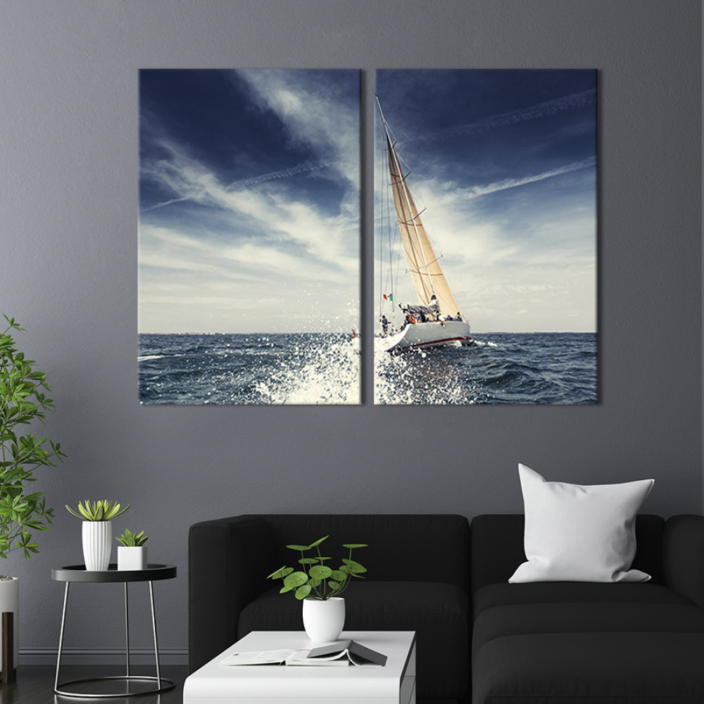 Картина Швидка морська яхта 71x51 см (419-2)
