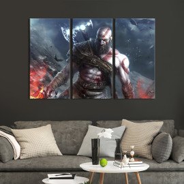 Картина Могучий Кратос 78x48 см (654-31)