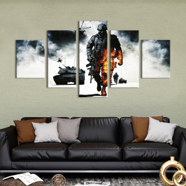 Картина Солдат з гри Battlefield: Bad Company 112x54 см (1461-52)