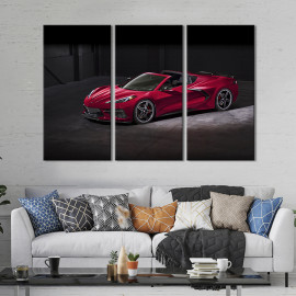 Картина Chevrolet Corvette C8 з відкритим верхом 128x81 см (1256-31)