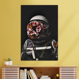 Картина в офіс Астронавт NASA з квітами та метеликами 51x34 см (2art_112)