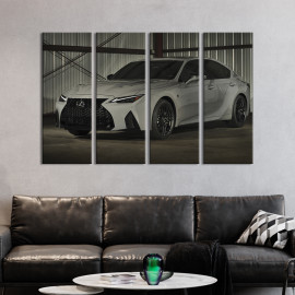 Картина Стильний білий Lexus IS 500 F Sport 89x53 см (1279-41)