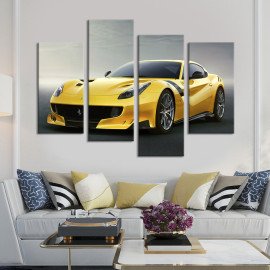 Картина Яскрава жовта Ferrari 89x56 см (1316-42)