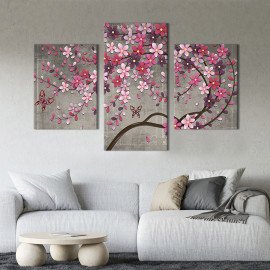Картина Сакура та метелики 66x40 см (265-32)