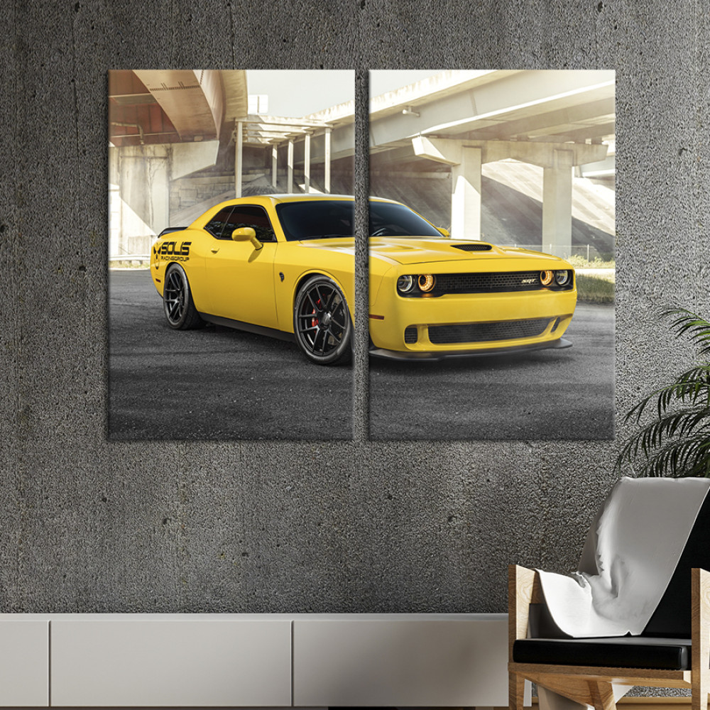 Картина Унікальний автомобіль Dodge Challenger 165x122 см (1312-2)