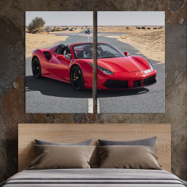 Картина Червоний Ferrari 71x51 см (123-2)