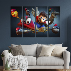 Картина Герої гри Super Mario 89x53 см (1512-41)