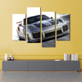 Картина Крутий сірий Porsche 911 GT2 RS 89x56 см (1285-42)