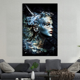 Картина в офіс Незвичайна абстрактна дівчина 120x80 см (2art_132)