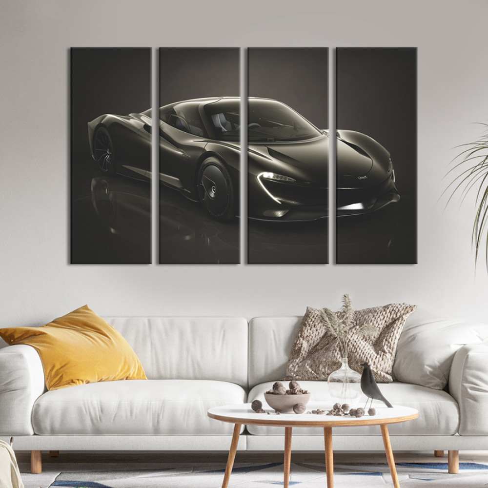 Картина Гіперкар McLaren Speedtail у чорному кольорі 209x133 см (1360-41)