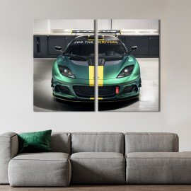 Картина Lotus Evora смарагдового кольору 71x51 см (1347-2)